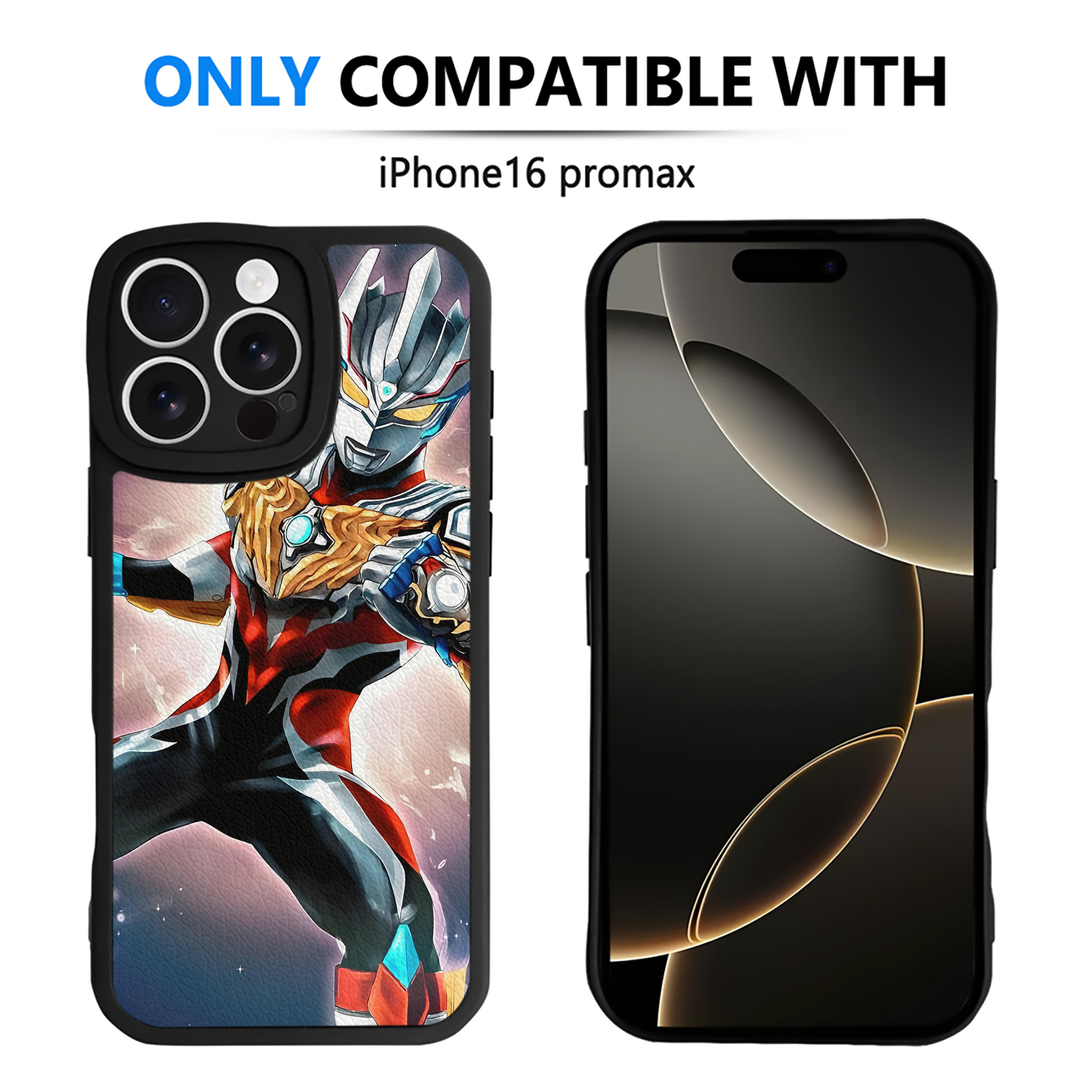 （画像用） ウルトラマン Ultraman 【iPhone 16シリーズ対応】シリコンスマホケース（レザー調） 材質：シリコン